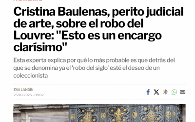 Cristina Baulenas, perito judicial de arte, analiza en El Plural el robo del Louvre